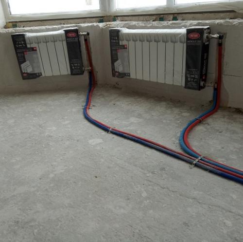 Боковое подключение радиатора из стены. Боковое подключение радиаторов REHAU из стены