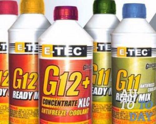 Антифриз G12. Какой антифриз лучше залить: зеленый антифриз G11, антифриз G12 красный и другие