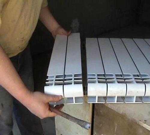 Как разобрать биметаллический радиатор отопления. Разборка биметаллических и алюминиевых секционных изделий 03