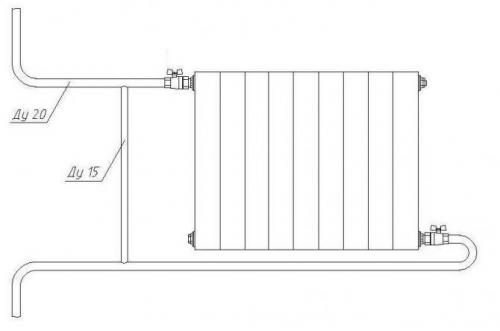 Нижнее подключение радиаторов отопления. О способах подключения батарей