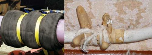 Перепаковка радиатора отопления. Протекает соединение труб