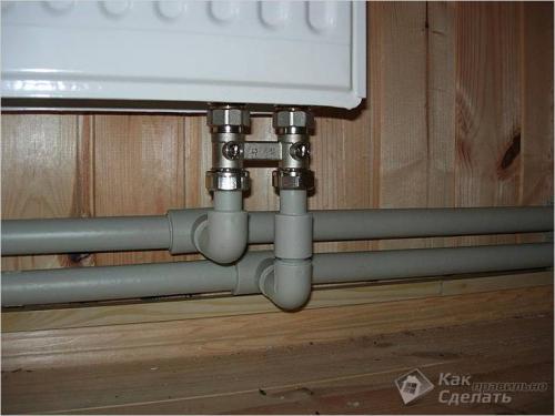 Схема подключения биметаллических радиаторов отопления. Направление подачи теплоносителя 02