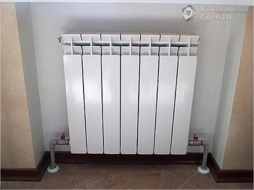 Схема подключения биметаллических радиаторов отопления. Направление подачи теплоносителя 03