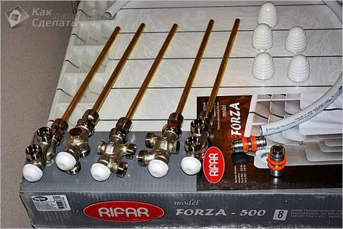 Схема подключения биметаллических радиаторов отопления. Направление подачи теплоносителя 05