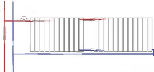 Подключение двух радиаторов отопления к одному стояку. Двухтрубный вариант подключения